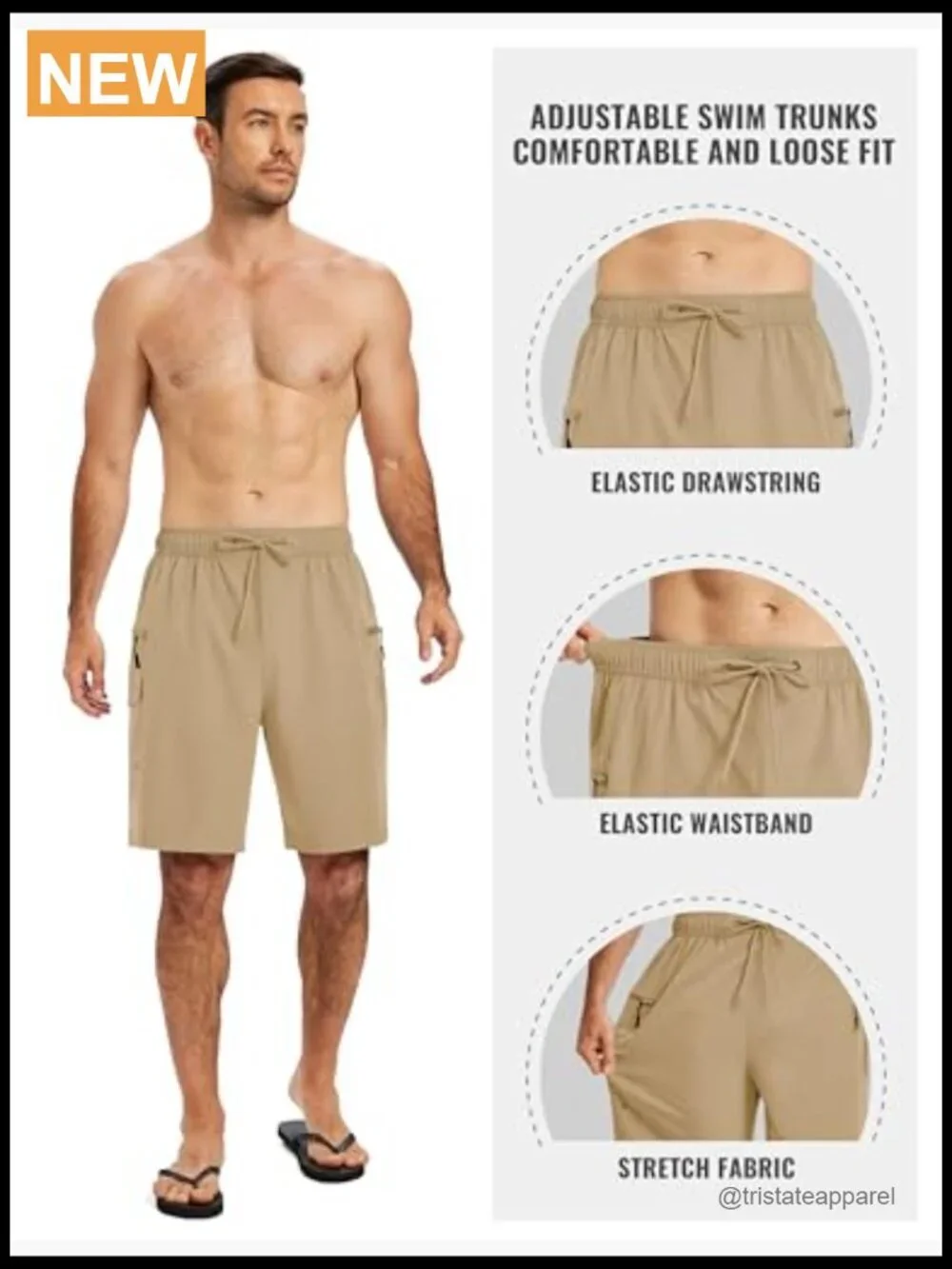 Men's Quick Dry Swim Trunks with Compression Liner 9